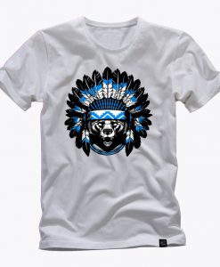 NATIVE AMERICAN BEAR awesome tribal graphic white T Shirt