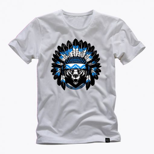 NATIVE AMERICAN BEAR awesome tribal graphic white T Shirt