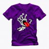 Purple TALK to my HAND skeleton hand mocking tongue cool graphic t shirt