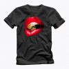 SEXY LIPS & a BULLET semi glossy printed Awesome graphic black men t shirt