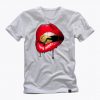 SEXY LIPS & a BULLET semi glossy printed Awesome graphic white t shirt