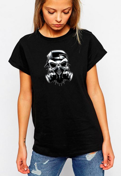 SKULL GRAFFITI ARTIST gas mask awesome graphic t shirt