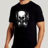 SKULL-MUSIC lover - Gas mask awesome graphic t shirt