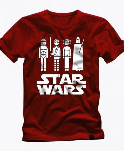 STAR WARS 4 movie characters awesome graphic t shirt