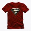 SUPERMAN SHINY METAL shield awesome graphic red t shirt