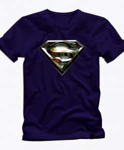 SUPERMAN SHINY METAL shield awesome graphic t shirt