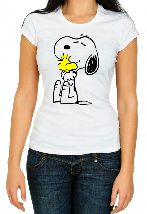 Snoopy Dog Peanuts Charlie Brown Hug for Woman t shirt