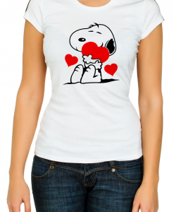 Snoopy heart hug love you Woman t shirt