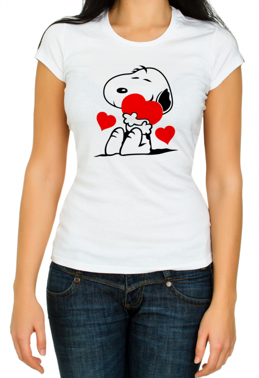 Snoopy heart hug love you Woman t shirt