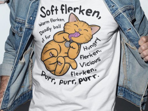 Soft Flerken Cat Lover white t shirt