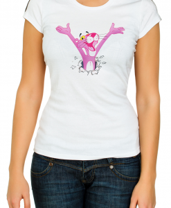 Tear Effect Pink Panther Woman t shirt