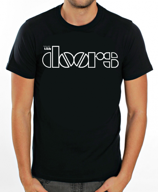 The doors for Men's short sleeve white T-Shirt