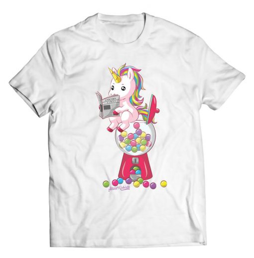 Unicorn Taking Gum Ball Poop T-Shirt