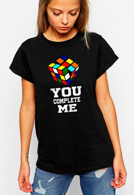 YOU COMPLETE ME rubic's women t shirt