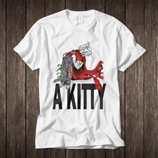 A Kitty Funny Cyberpunk Anime T-Shirt