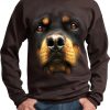 Big Rottweiler Face Sweatshirt