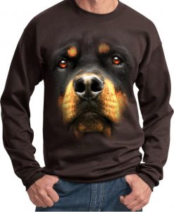 Big Rottweiler Face Sweatshirt