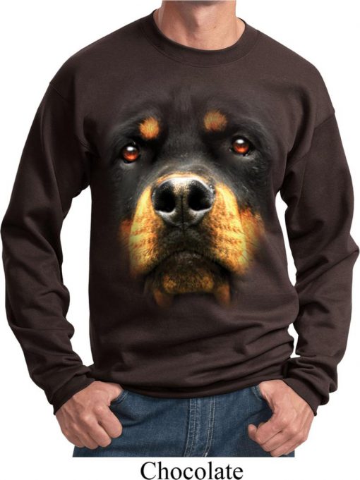 Big Rottweiler Face Sweatshirt