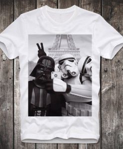 Darth on Holiday Vader Storm Trooper Stormtrooper Star Paris Wars t shirt