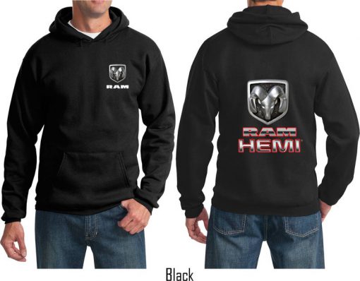 Dodge Ram Hemi Logo Front & Back Print black Hoodie