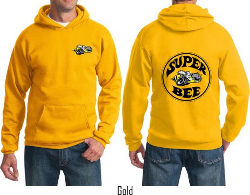 Dodge Super Bee Front & Back Print yellow HoodieDodge Super Bee Front & Back Print yellow Hoodie