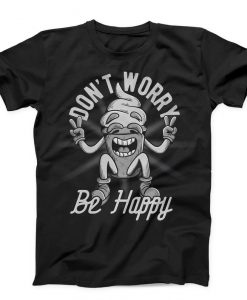 Don't Worry Be Happy Unisex black T-shirt