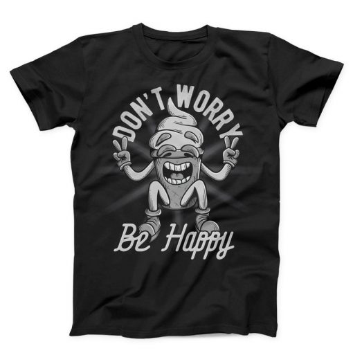 Don't Worry Be Happy Unisex black T-shirt