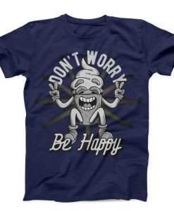 Don't Worry Be Happy Unisex navy T-shirt