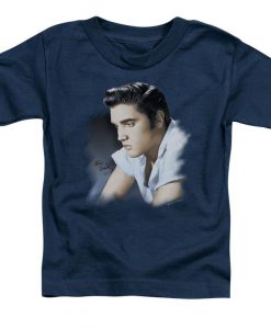 Elvis Presley Profile Navy T-Shirts