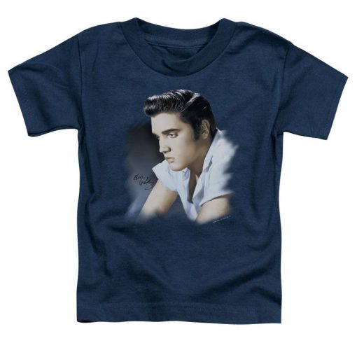 Elvis Presley Profile Navy T-Shirts