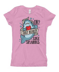 Girls Shark pink T-Shirt