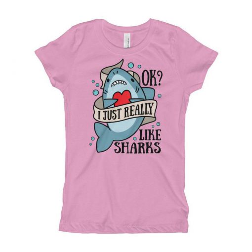 Girls Shark pink T-Shirt