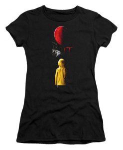 IT Movie Poster Juniors and Women Black T-Shirts