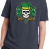 Irish Pride Celtic Knot Skull Youth Moisture Wicking Shirt