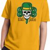 Irish Pride Celtic Knot Skull Youth Moisture Wicking yellow Shirt