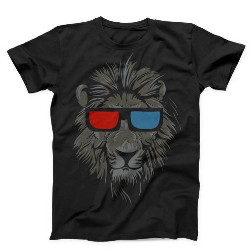 Lion Face Glasses Unisex T-shirt