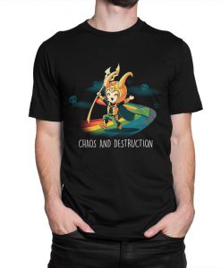 Loki Chaos And Destruction Funny men T-Shirt