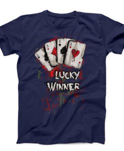 Lucky Winner Unisex navy T-shirt