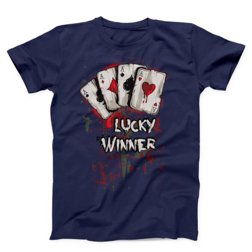 Lucky Winner Unisex navy T-shirt