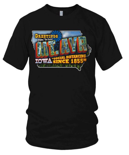 Mt.-Ayr-Iowa-Social-Distancing-since-1855-t-shirt