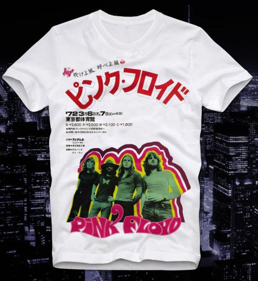 Pink Floyd Japan Japanese Live Poster Dark Side 70s Moon t shirt