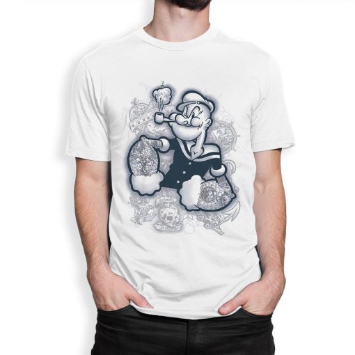 Popeye the Sailor Inked Graphic T-Shirt