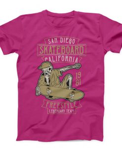 San Diego Skateboard California Unisex pinkT-shirt