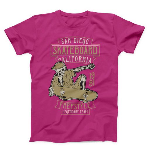 San Diego Skateboard California Unisex pinkT-shirt