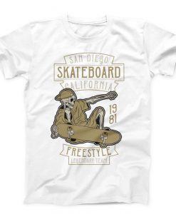 San Diego Skateboard California Unisex white T-shirt