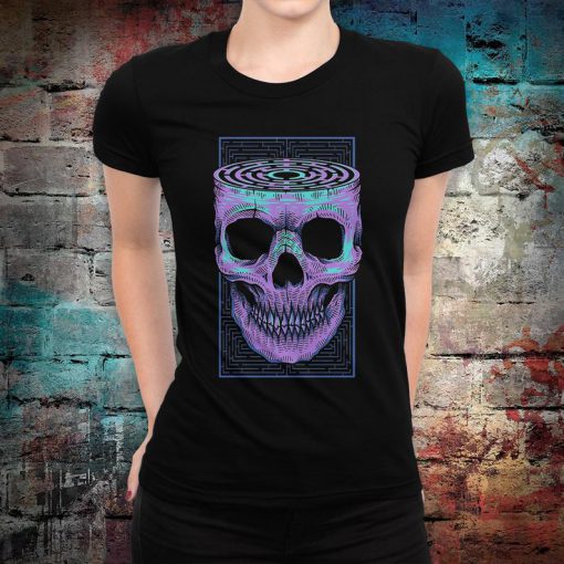 Skull Labyrinth Art women T-Shirt