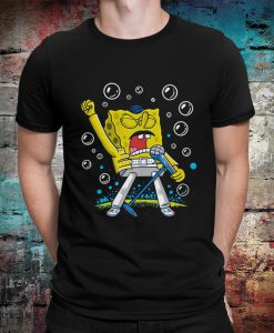 SpongeBob As Freddie Mercury Funny T-Shirt