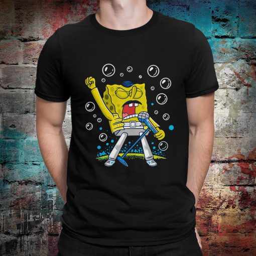 SpongeBob As Freddie Mercury Funny T-Shirt