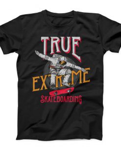 True Extreme Skateboard Unisex black T-shirt