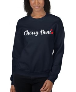 CHERRY BOMB - Women's pullover navy Sweatshirt